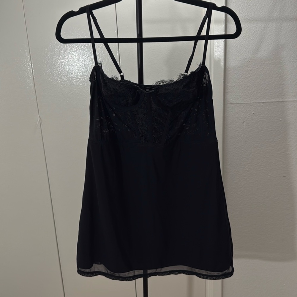 NWT UO black corset dress